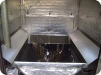 Special heater plates melt polystyrene into a liquid resin

melt polystyrene

into a liquid resin.